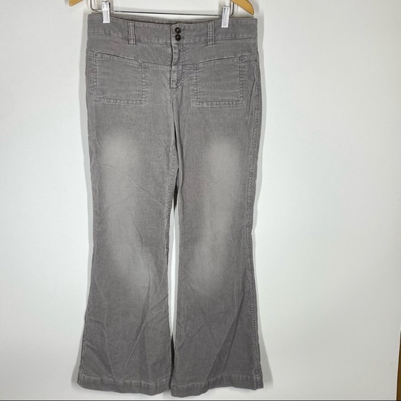 American Eagle Outfitters Denim - American Eagle Gray Flare Leg Corduroy Pants